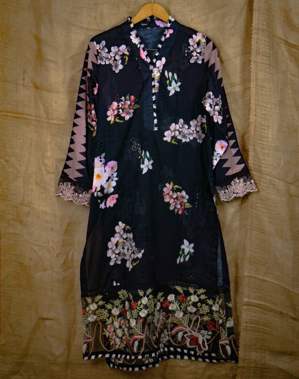 casual embroidered lawn suit in Pakistan