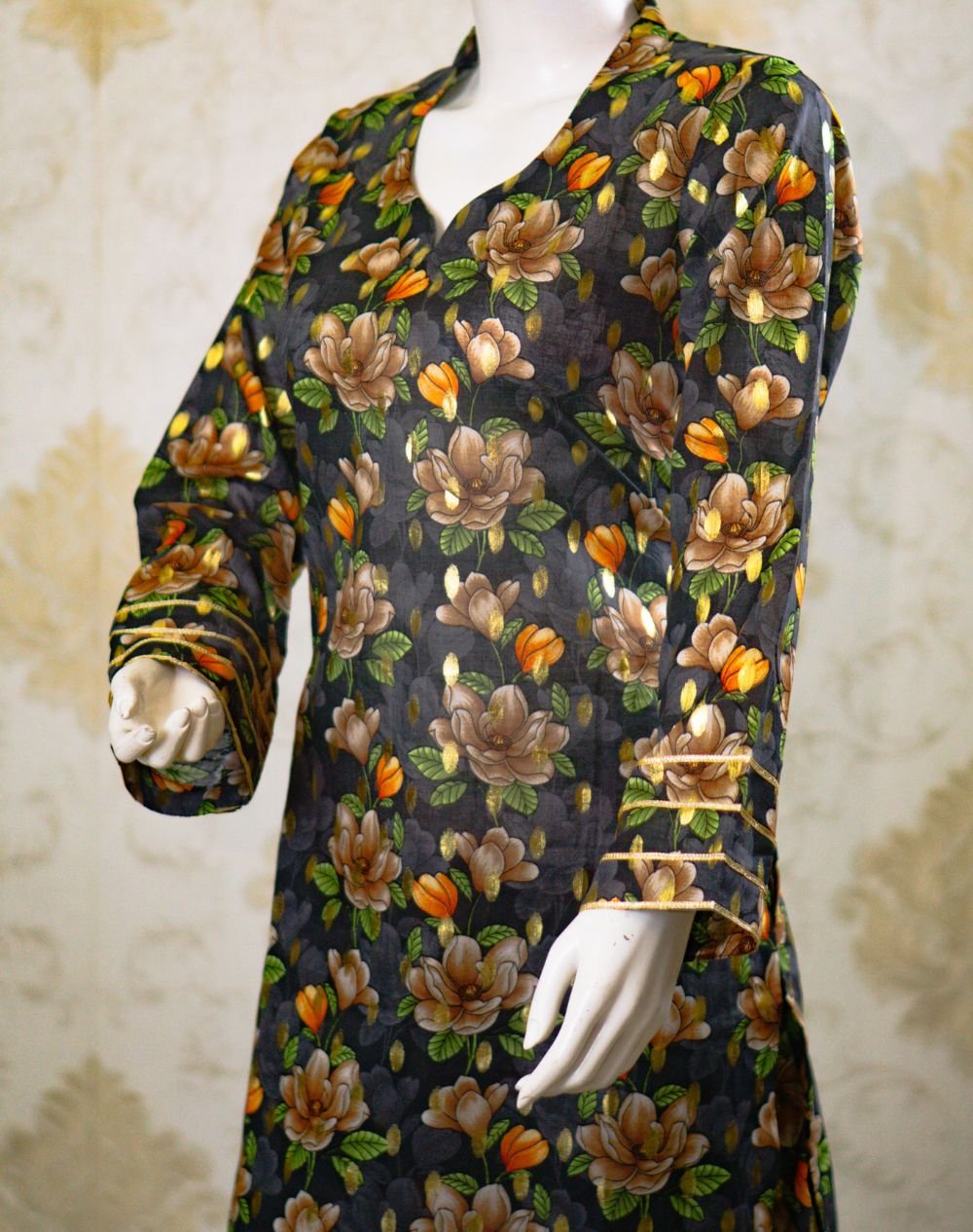 semi-festive shimmery lawn outfit in Pakistan