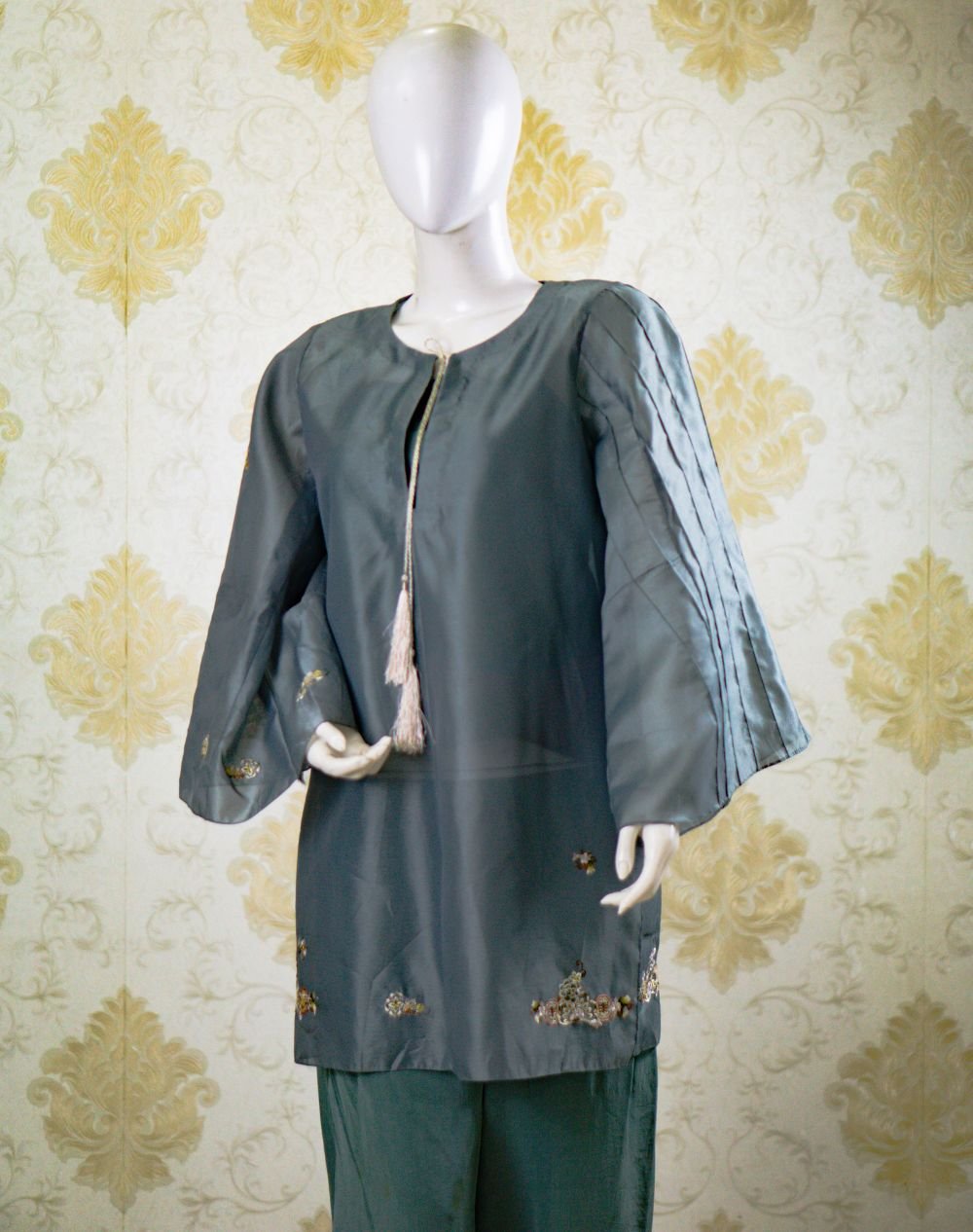 Embroidered organza co-ord set in Pakistan